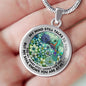 AG2208080 My Mind Still Talks To You Hummingbirds Flower Luxury Necklace with Back Engraving