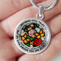 AG2608035 My Mind Still Talks To You Orange Monarch Butterflies Flower Luxury Necklace with Back Engraving