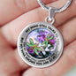 AG2908078 My Mind Still Talks To You Dragonflies Flower Luxury Necklace with Back Engraving