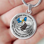 B0713017 My Mind Still Talks To You Blue Butterflies Stair Way To Heaven With Gold Cross Luxury Necklace with Back Engraving