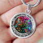AG2408067 My Mind Still Talks To You Hummingbirds Flower Luxury Necklace with Back Engraving