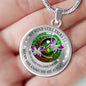 My Mind Still Talks To You Purple Butterflies Celtic Tree Of Life And Moon SP1909041 Luxury Necklace with Back Engraving