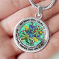 AG2908072 My Mind Still Talks To You Dragonflies Flower Luxury Necklace with Back Engraving