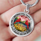AG2508044 My Mind Still Talks To You Red Cardinals Flower Luxury Necklace with Back Engraving