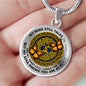 AG0408034 My Mind Still Talks To You Orange Butterflies Gold Celtic Knot Tree Of Life And Galaxy Luxury Necklace with Back Engraving