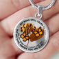 SP0109014 My Mind Still Talks To You Orange Monarch Butterflies Broken Heart Luxury Necklace with Back Engraving