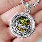 D0713010 My Mind Still Talks To You Turquoise Dragonflies Gold Tree Of Life With Heart Wings Luxury Necklace with Back Engraving