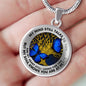 B070601 My Mind Still Talks To You Blue Butterflies Luxury Necklace with Back Engraving
