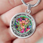 AG2408066 My Mind Still Talks To You Dragonflies Flower Luxury Necklace with Back Engraving