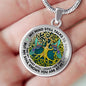 AG1508034 My Mind Still Talks To You Hummingbirds Tree Of Life Luxury Necklace with Back Engraving