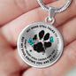JL1707020 My Mind Still Talks To You Turquoise Butterflies Black Paw Luxury Necklace with Back Engraving