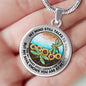 AG2508056 My Mind Still Talks To You Dragonflies Flower Luxury Necklace with Back Engraving