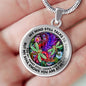 AG2608057 My Mind Still Talks To You Dragonflies Flower Luxury Necklace with Back Engraving