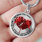 SP0109040 My Mind Still Talks To You Red Cardinals Broken Heart Luxury Necklace with Back Engraving