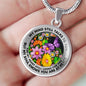 AG2908025 My Mind Still Talks To You Purple Butterflies Flower Luxury Necklace with Back Engraving