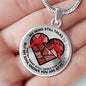 SP0109039 My Mind Still Talks To You Red Cardinals Broken Heart Luxury Necklace with Back Engraving