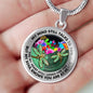 AG2408056 My Mind Still Talks To You Dragonflies Flower Luxury Necklace with Back Engraving
