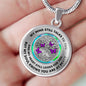 JL1407031 My Mind Still Talks To You Purple Butterflies Opal Silver Tree Of Life Luxury Necklace with Back Engraving