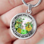 AG2208066 My Mind Still Talks To You Dragonflies Flower Luxury Necklace with Back Engraving