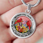 AG2508048 My Mind Still Talks To You Red Cardinals Flower Luxury Necklace with Back Engraving