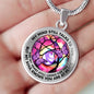 AG2108016 My Mind Still Talks To You Purple Butterflies Tie Dye Tree Of Life Luxury Necklace with Back Engraving