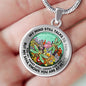 AG2508057 My Mind Still Talks To You Dragonflies Flower Luxury Necklace with Back Engraving