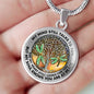 AG2208070 My Mind Still Talks To You Dragonflies Tree Of Life Luxury Necklace with Back Engraving