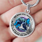 JL2207015 My Mind Blue Butterflies And Metal Tree Of Life With Galaxy Luxury Necklace with Back Engraving