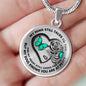 B0708025 My Mind Still Talks To You Green Butterflies Black Rose And Heart Shape Luxury Necklace with Back Engraving