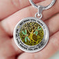AG1508027 My Mind Still Talks To You Dragonflies Tree Of Life Luxury Necklace with Back Engraving
