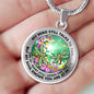 AG2408057 My Mind Still Talks To You Dragonflies Flower Luxury Necklace with Back Engraving