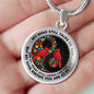 AG2408051 My Mind Still Talks To You Red Cardinals Yin Yang Flower Luxury Necklace with Back Engraving