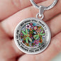 AG2608058 My Mind Still Talks To You Dragonflies Flower Luxury Necklace with Back Engraving