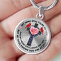 JL2007004 My Mind Still Talks To You Red Cardinals Rose Cross And Galaxy Luxury Necklace with Back Engraving