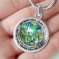 AG2408065 My Mind Still Talks To You Dragonflies Flower Luxury Necklace with Back Engraving