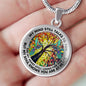 AG2108050 My Mind Still Talks To You Hummingbirds Tree Of Life Luxury Necklace with Back Engraving