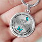 JL1707024 My Mind Still Talks To You Turquoise Butterflies Silver Angel Heart Paw Luxury Necklace with Back Engraving