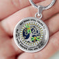 JL2407096 My Mind Still Talks To You Golden Dragonflies And Silver Tree Of Life With Galaxy Luxury Necklace with Back Engraving