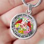 AG2408049 My Mind Still Talks To You Red Cardinals Flower Luxury Necklace with Back Engraving