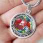 AG2408052 My Mind Still Talks To You Red Cardinals Flower Luxury Necklace with Back Engraving