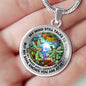 AG2208063 My Mind Still Talks To You Dragonflies Flower Luxury Necklace with Back Engraving
