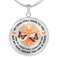 My Mind Still Talks To You Butterfly Pink Tree Of Life PT0013 Luxury Necklace with Back Engraving
