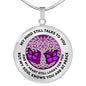 My Mind Still Talks To You Butterfly Purple Tree Of Life PT0015 Luxury Necklace with Back Engraving