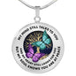 My Mind Still Talks To You Butterfly Luxury Necklace with Back Engraving