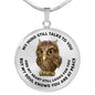 My Mind Still Talks To You Owl Night Bird Luxury Necklace with Back Engraving