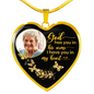 Golden Butterfly God Has You HNLVBC0025 Personalized Memorial Heart Pendant Necklace