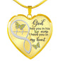 Yellow Butterfly God Has You Memorial Heart Pendant Necklace HNLVBC0001