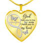 White Butterfly God Has You Memorial Heart Pendant Necklace HNLVBC0001