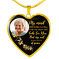 Golden Butterfly My Mind HNLVBC0025 Personalized Memorial Heart Pendant Necklace