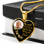 Golden Butterfly My Mind HNLVBC0025 Personalized Memorial Heart Pendant Necklace